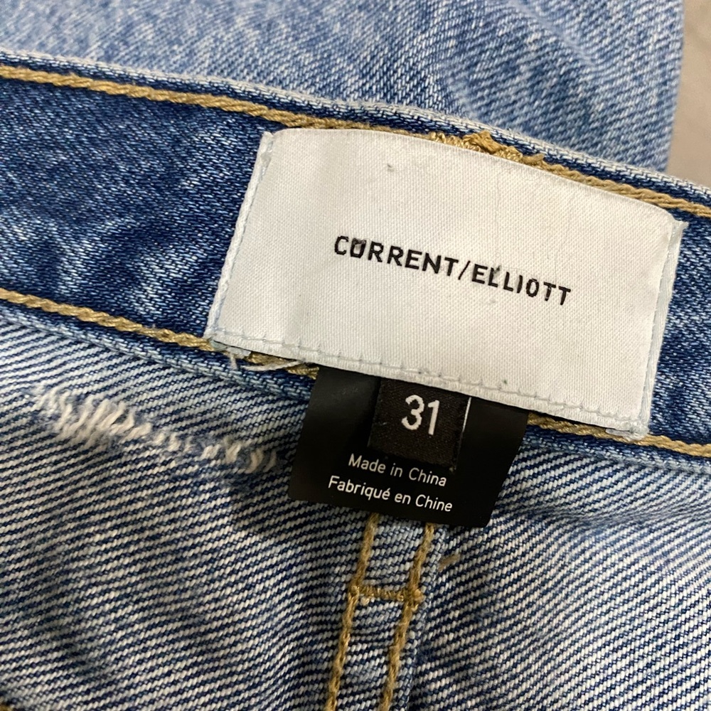 Current / Elliot yours mine straight crop distressed jeans 31 - Picture 7 of 12